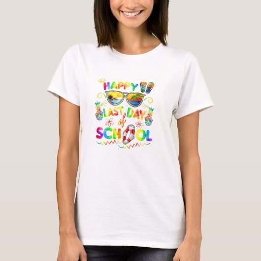 Laatste schooldag voor leraar t-shirt (Voorkant)