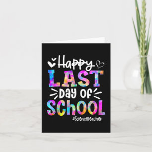 Laatste Schooldag Wetenschapsleraar Student Afstud Kaart