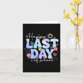 Laatste Schooldag Zomerstop Bloemige Leraar Kind Kaart (Gele Bloem)