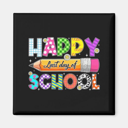 Laatste Schooldag Zomerstop Leraar Student Magneet (Voorkant)