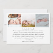 Laatste script 4 Foto Baby Geboorteaankondiging Aankondiging (Achterkant)