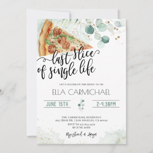 Laatste segment van Single Life-Vrijgezellenfeest Kaart (Voorkant)