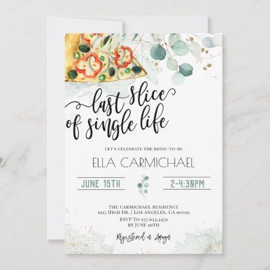 Laatste segment van Single Life-Vrijgezellenfeest Kaart (Voorkant)