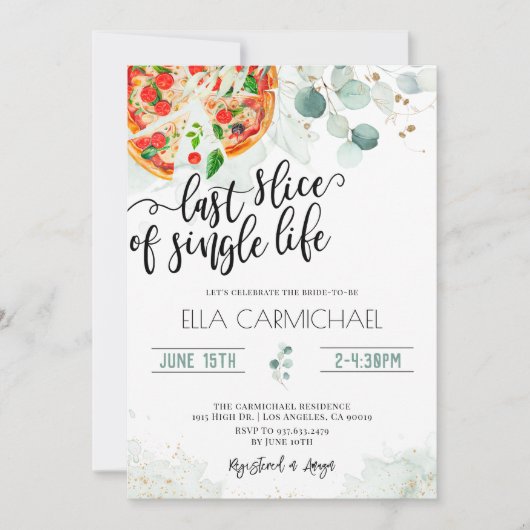Laatste segment van Single Life-Vrijgezellenfeest Kaart (Voorkant)