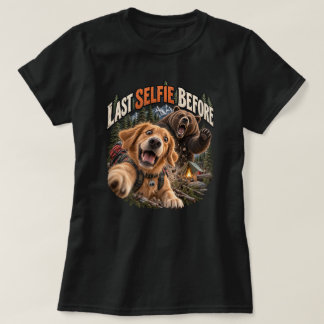 Laatste selfie voor ontmoeting met beer Grappige k T-shirt