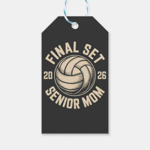 Laatste set Senior Mom 2026 Afstuderen Volleybal Cadeaulabel