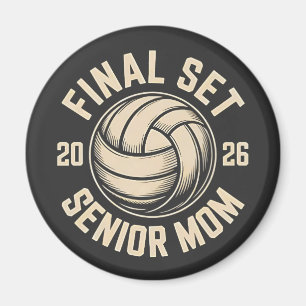 Laatste set Senior Mom 2026 Afstuderen Volleybal Magneet