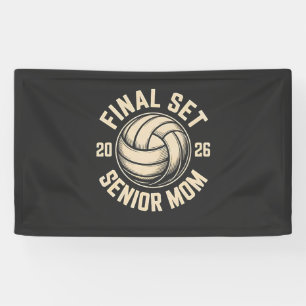 Laatste set Senior Mom 2026 Afstuderen Volleybal Spandoek
