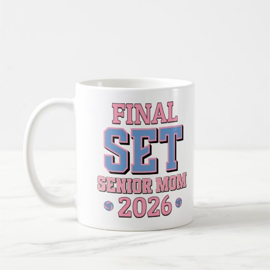 Laatste set Volleybal Mama Afstuderen Klasse van 2 Koffiemok (Links)