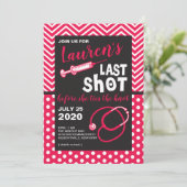Laatste Shot Bridal Shower Uitnodiging (Staand voorkant)