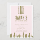 Laatste Shred Skiing Winter Bachelorette Party Kaart (Voorkant)