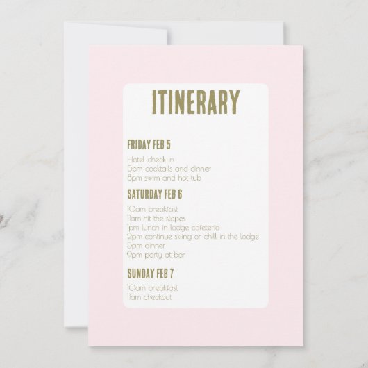 Laatste Shred Skiing Winter Bachelorette Party Kaart (Achterkant)