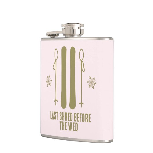 Laatste Shred Winter Ski Bachelorette Party Heupfles (Links)