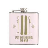 Laatste Shred Winter Ski Bachelorette Party Heupfles (Voorkant)