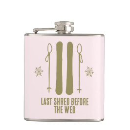 Laatste Shred Winter Ski Bachelorette Party Heupfles