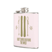 Laatste Skidag Winter Ski Bachelorette Feestje  Heupfles (Links)