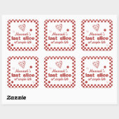 Laatste Snee Pizza Jongste Meisje Weekend Feest Fa Vierkante Sticker (Vel)
