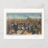 Laatste Spike rijden - Spoorwegspoor Briefkaart (Voorkant)