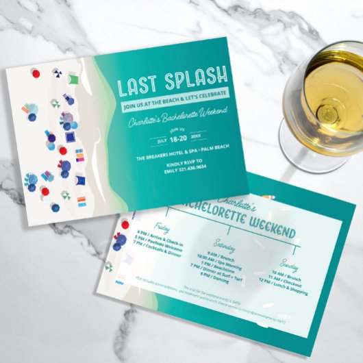 Laatste Splash Bachelorette Party Weekend-route Kaart