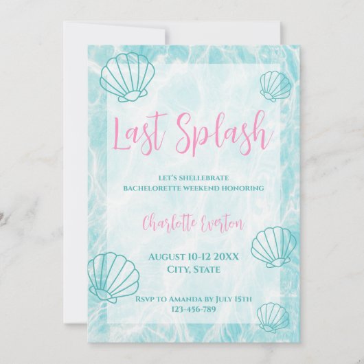 Laatste Splash Beach Bachelorette Weekend Route Kaart (Voorkant)