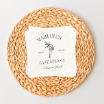 Laatste Splash Beach Palms Bachelorette Servet<br><div class="desc">Dit ontwerp is voorzien van trendy vette tekst,  strandvibes aan de kust met handgetekende palmbomen.</div>