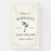 Laatste Splash Beach Palms Bachelorette Spandoek (Verticaal)