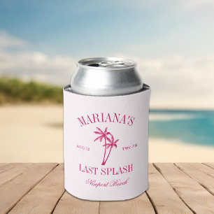 Laatste Splash Beach Palms Heet Roze Bachelorette Blikjeskoeler