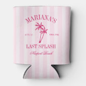 Laatste Splash Beach Palms Hot Pink Bachelorette Blikjeskoeler (Voorkant)