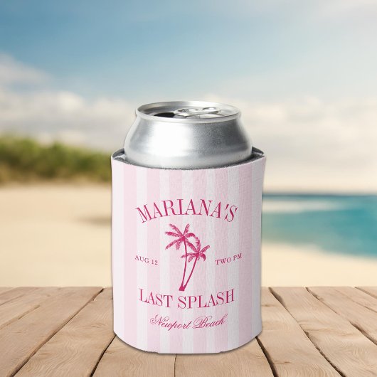 Laatste Splash Beach Palms Hot Pink Bachelorette Blikjeskoeler