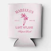 Laatste Splash Beach Palms Hot Pink Bachelorette Blikjeskoeler (Voorkant)