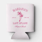 Laatste Splash Beach Palms Hot Pink Bachelorette Blikjeskoeler (Achterkant)