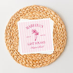 Laatste Splash Beach Palms Hot Pink Bachelorette Servet<br><div class="desc">Dit ontwerp is voorzien van trendy vette tekst,  strandvibes aan de kust met handgetekende palmbomen.</div>