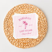 Laatste Splash Beach Palms Hot Pink Bachelorette Servet