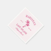 Laatste Splash Beach Palms Hot Pink Bachelorette Servet (Hoek)