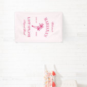 Laatste Splash Beach Palms Hot Pink Bachelorette Spandoek (Insitu)