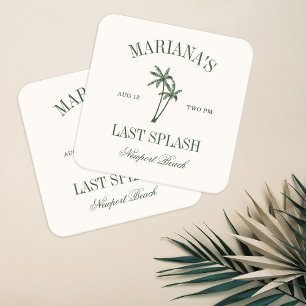 Laatste Splash Beach Palms Meisje-uitje Kartonnen Onderzetters