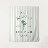 Laatste Splash Beach Palms Meisjesuitje Wandkleed (Voorkant)