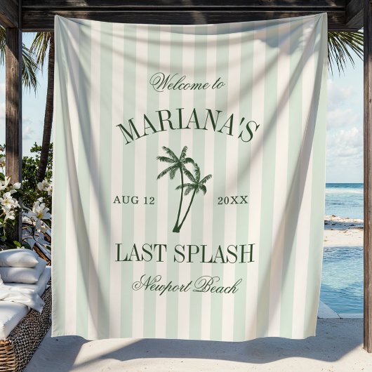 Laatste Splash Beach Palms Meisjesuitje Wandkleed