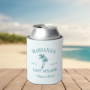 Laatste Splash Blauwe Teal Palms Bachelorette Blikjeskoeler