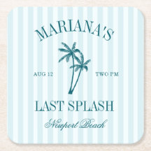 Laatste Splash Blauwe Teal Palms Bachelorette