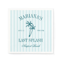 Laatste Splash Blauwe Teal Palms Bachelorette