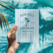 Laatste Splash Blue Blauwgroen Palms Bachelorette