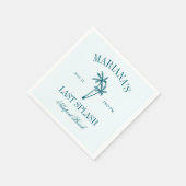Laatste Splash Blue Blauwgroen Palms Bachelorette Servet (Hoek)