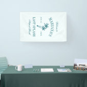 Laatste Splash Blue Blauwgroen Palms Bachelorette Spandoek (Beurs)