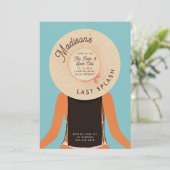 Laatste Splash Brunette Bachelorette Pool Party Kaart (Staand voorkant)