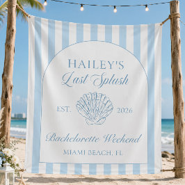 Laatste Splash Coast Blauwe Bachelorette Tapijt Wandkleed