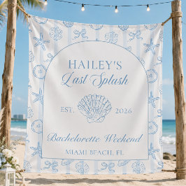 Laatste Splash Coast Blauwe Huwelijkskandidate Tap Wandkleed