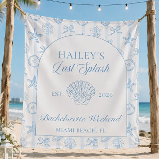 Laatste Splash Coast Blauwe Huwelijkskandidate Tap Wandkleed