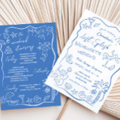 Laatste Splash Handgetekende Strand Weekend Vrijge Kaart