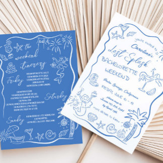 Laatste Splash Handgetekende Strand Weekend Vrijge Kaart